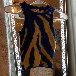 Princess Polly Kids Navy and Mustard Tank Top